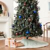 Handmade Christmas Tree Skirt - Seashells on Light Blue Cotton - 60" - Tree Skirts - 2 - thumbnail
