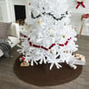 Handmade Christmas Tree Skirt in Felt - Quilted Edge White House Design - 60" - Tree Skirts - 2 - thumbnail