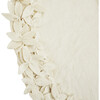 Handmade Felt Mini Christmas Tree Skirt - Cream Overlapping Flowers - 26" - Tree Skirts - 2