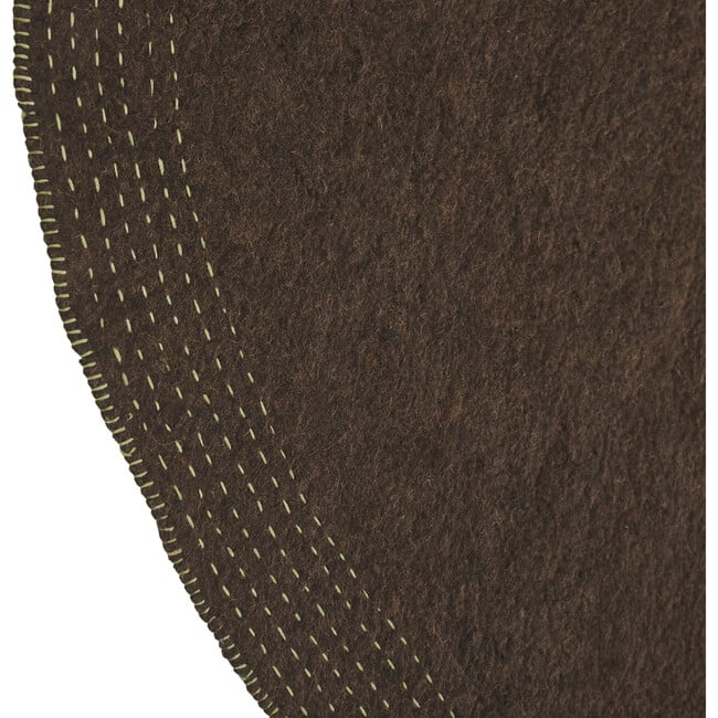 Handmade Christmas Tree Skirt in Felt - Quilted Edge White House Design - 60" - Tree Skirts - 4