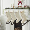 Hand Felted Wool Christmas Stocking - Cream Skate - Stockings - 3
