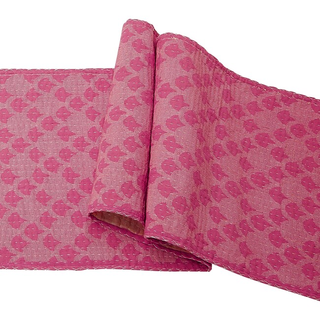 Cotton Table Runner, Pink Ginkgo