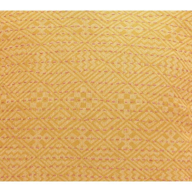 Cotton Square Pillow , Yellow Diamonds