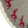 Hand Felted Wool Reindeer & Sleigh Tree Skirt - Christmas Eve Scene - Tree Skirts - 4 - thumbnail