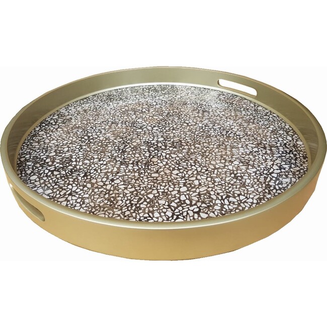 Mirror Round Tray, Terrazzo