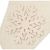 Cream Tacked Snowflake Christmas Stocking in Wool - Stockings - 3 - thumbnail