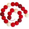 Enormous Christmas Garland - Extra Large Maroon, Red, and Cream Balls - 6' - Garlands - 1 - thumbnail