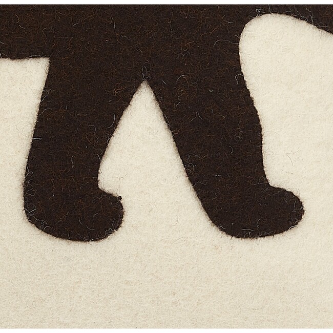 Bear Silhouette Pillow, Cream