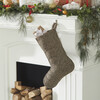Hand Felted Wool Christmas Stocking - Spiral on Grey - Stockings - 2 - thumbnail