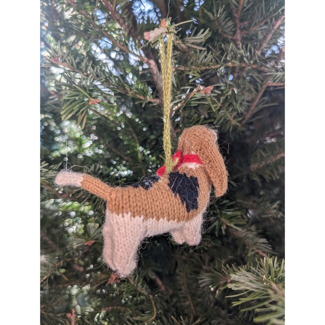 Basset Hound Dog Hand Knit Christmas Ornament - Ornaments - 3