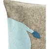Hand Felted Wool Cushion Cover, Blue Hippo - Decorative Pillows - 3 - thumbnail