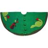 Hand Felted Wool Golf Christmas Tree Skirt, Green - Tree Skirts - 2