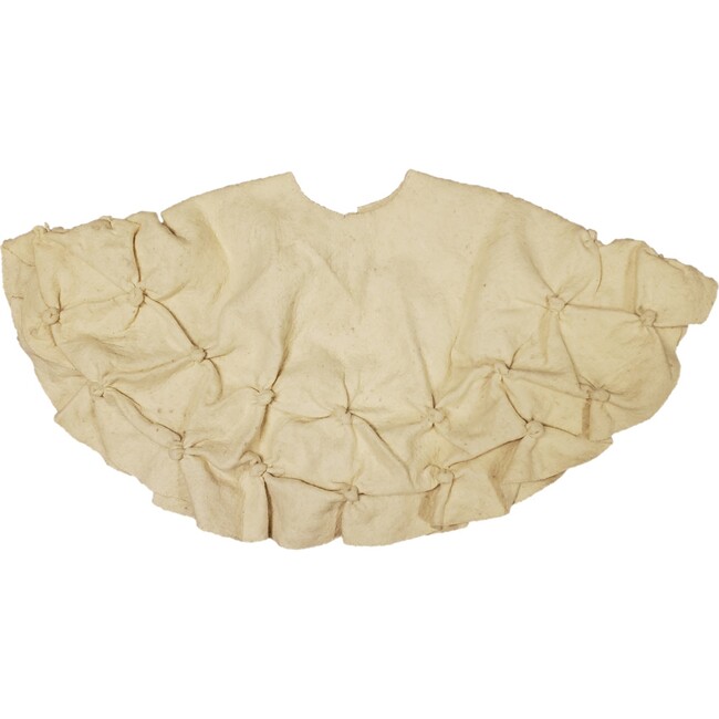 Gathered Christmas Tree Skirt in Rustic Cream- 50" - Tree Skirts - 1