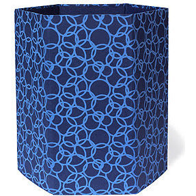 Recycled Cotton Storage Basket, Blue Interlocking Circles
