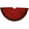 Gingerbread Tree Skirt in Hand Felted Wool Chocolate and Red - Tree Skirts - 2