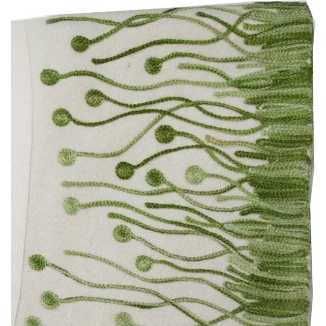 Flora Christmas Tree Skirt in Green - Tree Skirts - 3