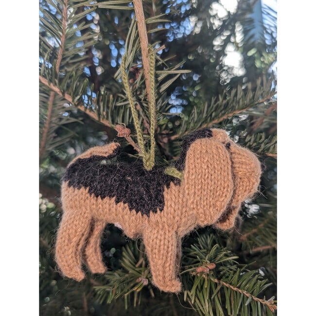 Bloodhound Dog Hand Knit Christmas Ornament - Ornaments - 3