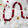 Hand Felted Wool Christmas Garland - Red, Maroon, and Cream Balls - 6' - Garlands - 5