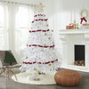 Enormous Christmas Garland - Extra Large Maroon, Red, and Cream Balls - 6' - Garlands - 7