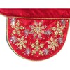 Velvet Mantle Scarf with Hand Beading, Red - Accents - 6 - thumbnail