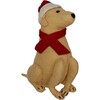 Tan Yellow Lab with Santa Hat Christmas Tree Topper in Hand Felted Wool - Tree Toppers - 1 - thumbnail