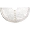 Handmade Christmas Tree Skirt in Velvet-White with Sequins - 72" - Tree Skirts - 1 - thumbnail
