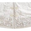 Handmade Christmas Tree Skirt in Velvet-White with Sequins - 72" - Tree Skirts - 3