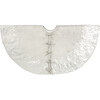 Handmade Christmas Tree Skirt in Gray Velvet - Burnout - 60" - Tree Skirts - 1 - thumbnail