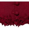 Hand Felted Wool Christmas Tree Skirt - Overlapping Flowers Border in Maroon - Tree Skirts - 2 - thumbnail