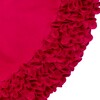 Red Calla Lily Flower Border Christmas Tree Skirt in Recycled Wool - 60" - Tree Skirts - 2
