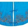 Imperial Blue Hand Beaded Christmas Tree Skirt on Blue Silk - Tree Skirts - 3