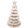Handmade Cream Tabletop Christmas Tree in Hand Felted Wool- Large - Accents - 1 - thumbnail