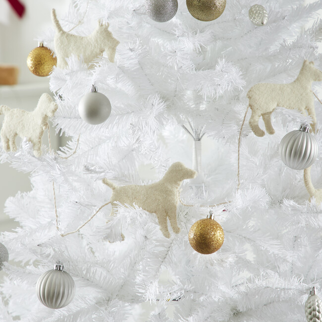 Handmade Dog Breed Christmas Garland in Cream- 6' - Garlands - 4