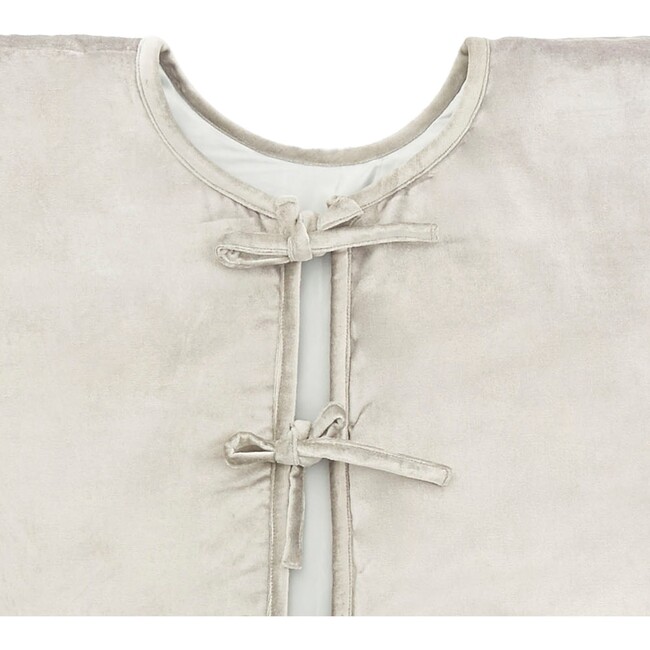 Handmade Christmas Tree Skirt in Gray Velvet - Burnout - 60" - Tree Skirts - 3