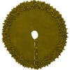 Hand Felted Wool Christmas Tree Skirt - Overlapping Flowers Border in Chartreuse Green - 64" - Tree Skirts - 5 - thumbnail