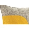 Handmade Pillow in Hand Felted Wool, Yellow Lion - Decorative Pillows - 3 - thumbnail