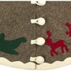 Hand Felted Wool Reindeer & Sleigh Tree Skirt - Christmas Eve Scene - Tree Skirts - 2 - thumbnail