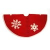 Handmade Snowflakes Red Christmas Tree Skirt Felt 72" Arcadia Home - Tree Skirts - 1 - thumbnail