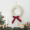 Dog Bones with Red Bow Handmade Hand Felted Wool Wreath - 14" - Wreaths - 2 - thumbnail