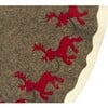 Hand Felted Wool Reindeer & Sleigh Tree Skirt - Christmas Eve Scene - Tree Skirts - 3 - thumbnail