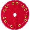 Handmade Christmas Tree Skirt in Felt - Berries on Red - 60" - Tree Skirts - 1 - thumbnail