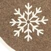 Handmade Christmas Tree Skirt in Felt - Snowflakes on Gray - 60" - Tree Skirts - 2 - thumbnail