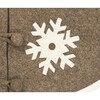 Handmade Christmas Tree Skirt in Felt - Snowflakes on Gray - 60" - Tree Skirts - 3 - thumbnail