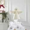 Cat Angel Handmade Felt Christmas Tree Topper in Cream - Tree Toppers - 2 - thumbnail