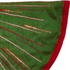 Hand Beaded Starburst Christmas Tree Skirt in Green Silk - 60" - Tree Skirts - 4