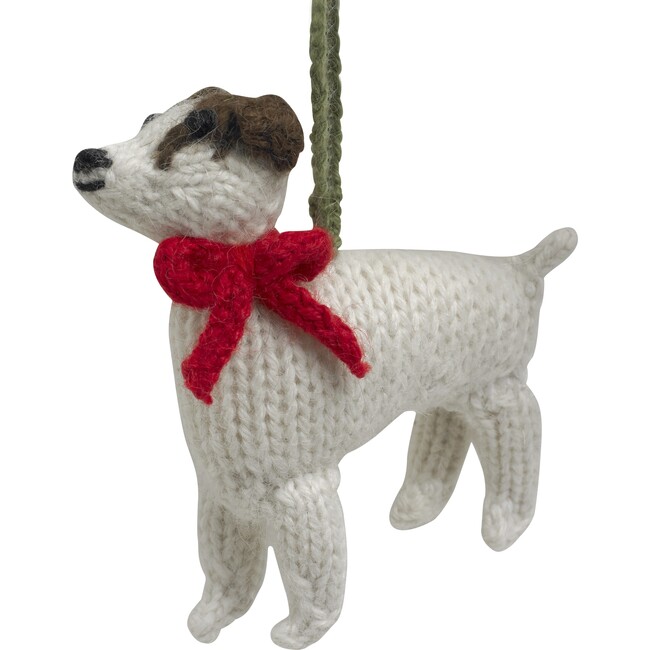 Jack Russell Terrier Dog Hand Knit Christmas Ornament
