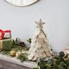 Handmade Cream Tabletop Christmas Tree in Hand Felted Wool - Accents - 2 - thumbnail