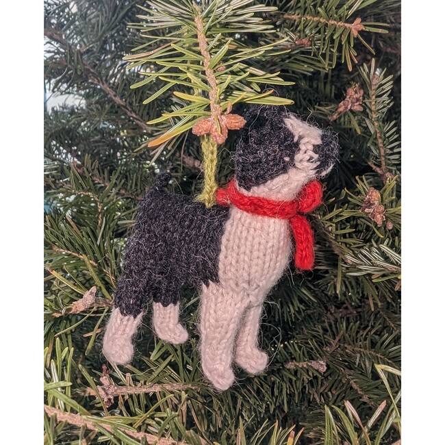Boston Terrier Dog Hand Knit Christmas Ornament - Ornaments - 3