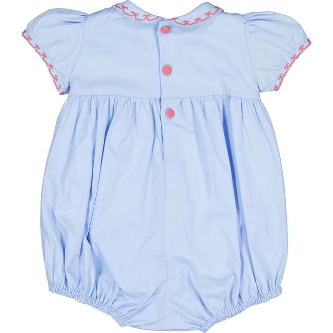 Princess Charlotte Heirloom Smocked Bubble, Blue - Rompers - 3