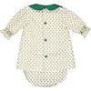 Olympe Holiday Long Sleeve Smocked Babyset, Green - Mixed Apparel Set - 5 - thumbnail